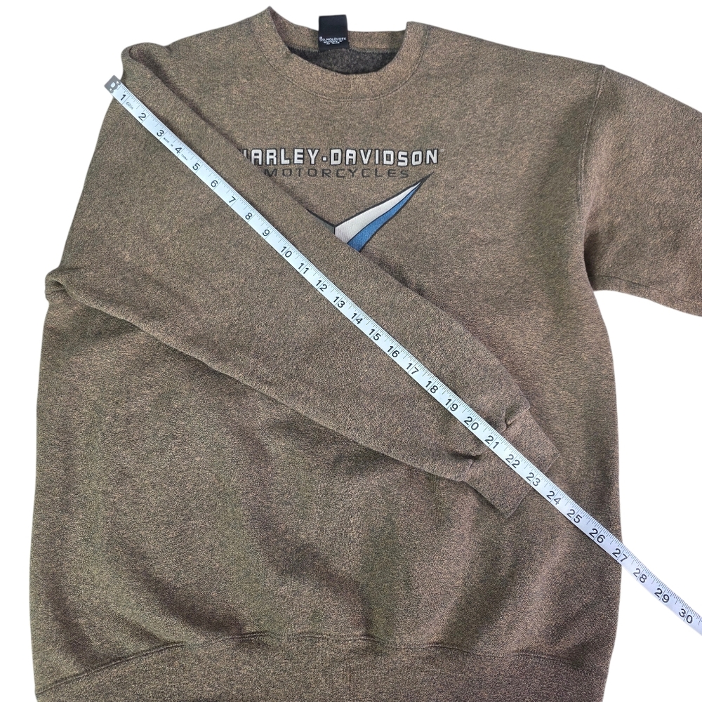 Harley-Davidson Vintage 1997 Brownish Salt N Pepper Crewneck Sweatshirt XL - Picture 10 of 10